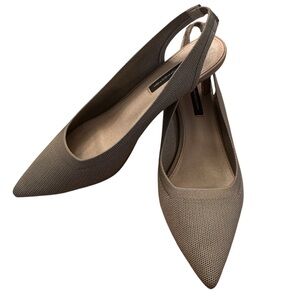 French Connection Taupe Slingback Flats